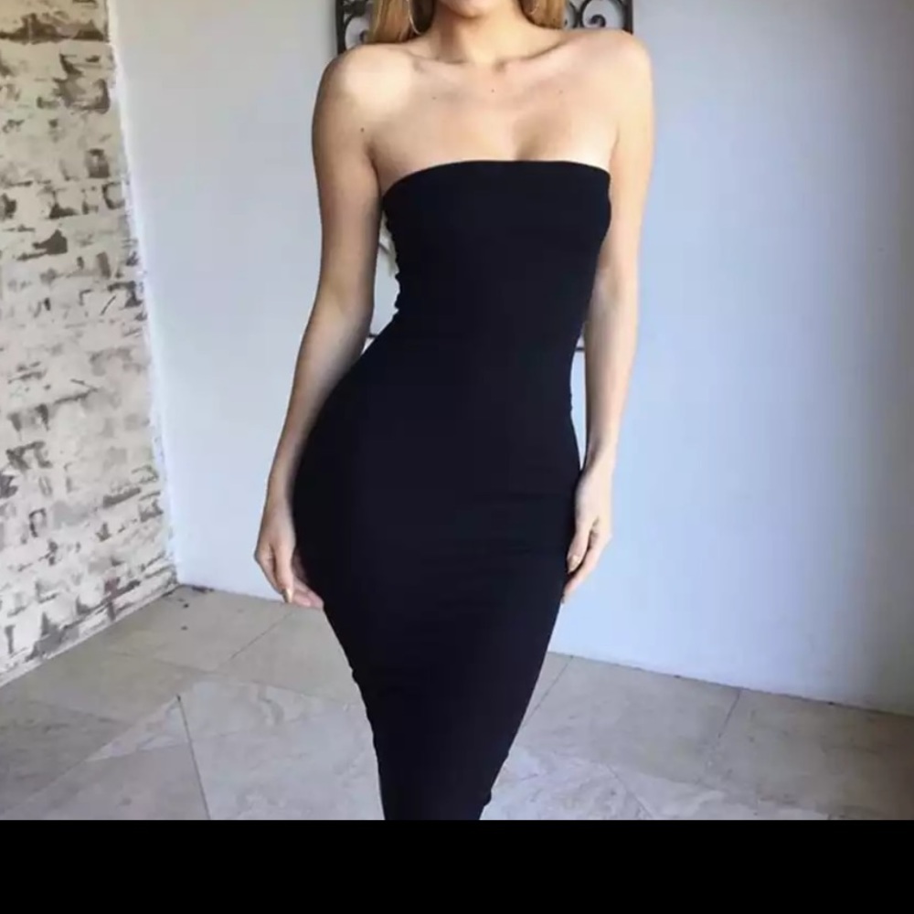 Stretchy bandage tube dress silk